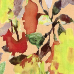 Viskose Nylon Mix LIGHT Köper Digital Blüten - helllachs