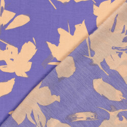 Viskose Nylon Mix LIGHT Köper Blumen - viola