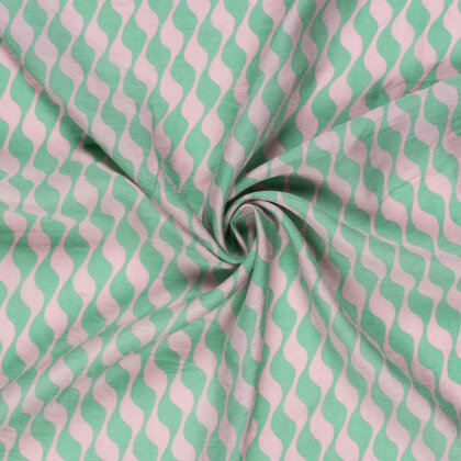 Viskose Nylon Mix LIGHT Köper Wellen - mint
