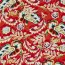 Polyesterstoff Bubble Slub magische Blumen- dunkelrot