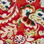 Polyesterstoff Bubble Slub magische Blumen- dunkelrot