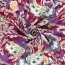 Polyesterstoff Bubble Slub magische Blumen - violett