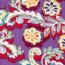 Polyesterstoff Bubble Slub magische Blumen - violett