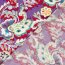 Polyesterstoff Bubble Slub magische Blumen - violett