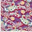 Polyesterstoff Bubble Slub magische Blumen - violett