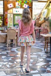 Polyesterstoff Bubble Slub magisches Paisley - hellgelb