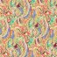 Polyesterstoff Bubble Slub magisches Paisley - hellgelb