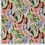 Polyesterstoff Bubble Slub magisches Paisley - koralle