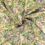 Polyesterstoff Bubble Slub Aquarellblumen - limette