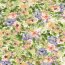 Polyesterstoff Bubble Slub Aquarellblumen - limette