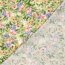 Polyesterstoff Bubble Slub Aquarellblumen - limette