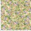 Polyesterstoff Bubble Slub Aquarellblumen - limette