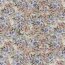 Polyesterstoff Bubble Slub Aquarellblumen - dunkelbeige