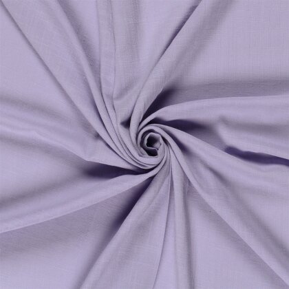 Baumwoll Viskose Mix Leinenoptik Uni - softlavendel