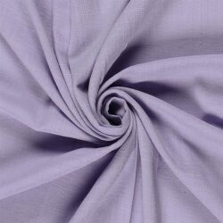 Baumwoll Viskose Mix Leinenoptik Uni - softlavendel