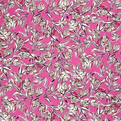 Viskose Bubble Blumenranken - pink