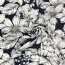 Polyesterjersey Köper Blumen - dunkelblau