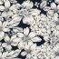 Polyesterjersey Köper Blumen - dunkelblau
