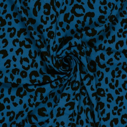 Polyesterjersey Köper Leo - indigo
