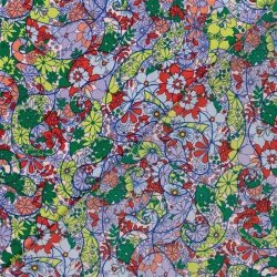 Polyesterstoff Bubble Zauberblumen - rosa