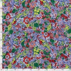 Polyesterstoff Bubble Zauberblumen - rosa