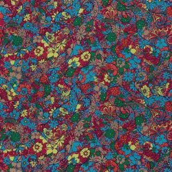 Polyesterstoff Bubble Zauberblumen - dunkelrot