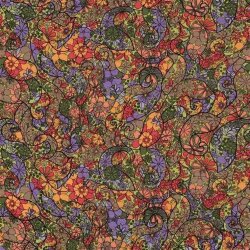 Polyesterstoff Bubble Zauberblumen - kiwi