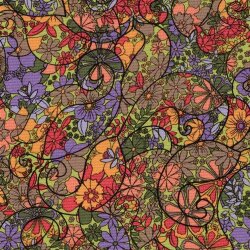 Polyesterstoff Bubble Zauberblumen - kiwi