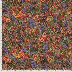 Polyesterstoff Bubble Zauberblumen - kiwi