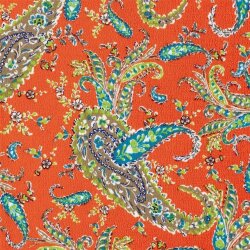 Polyesterstoff Sandet Paisley - rot
