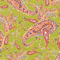 Polyesterstoff Bubble Zauberpaisley - limette