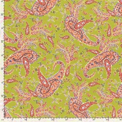 Polyesterstoff Bubble Zauberpaisley - limette