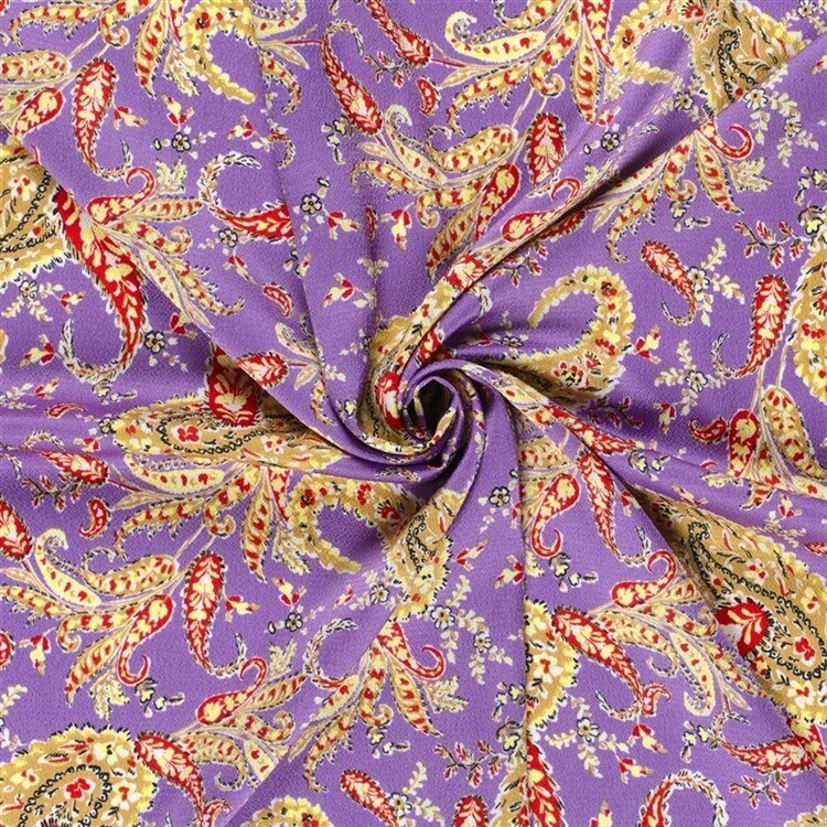Polyesterstoff  Bubble Zauberpaisley - hellviolett
