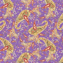 Polyesterstoff  Bubble Zauberpaisley - hellviolett