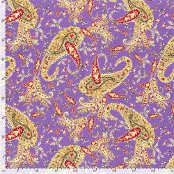 Polyesterstoff  Bubble Zauberpaisley - hellviolett