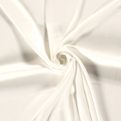 Viskosesatin Uni - wollweiss - creme