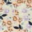 Viskosesatin Blumenmalerei - hellbeige
