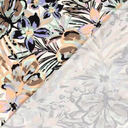 Viskosesatin Blumen - softlila