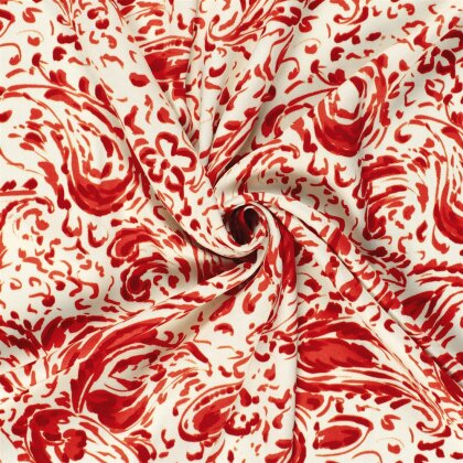 Viskosesatin Abstract - rot