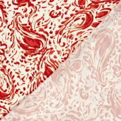 Viskosesatin Paisley - rot