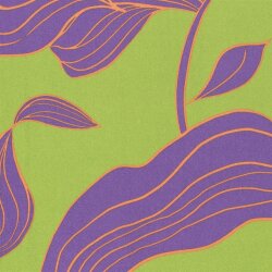 Viskosesatin große Blüten - limette
