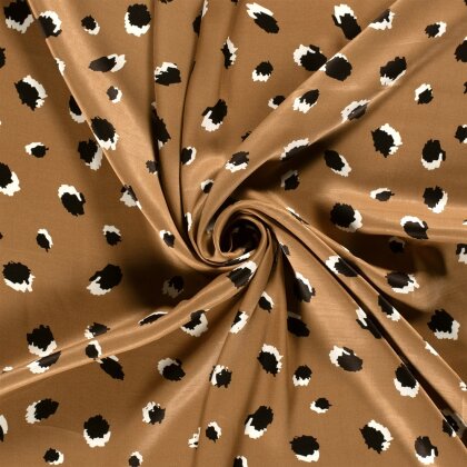 Viskosesatin Flecken - dunkelbeige