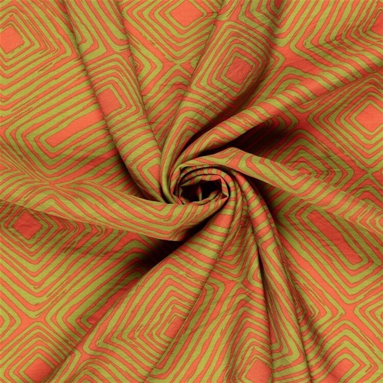Viskose Nylon Twill Karospirale - altorange