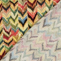 Viskose Nylon Twill ZickZack Streifen - gelb