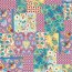 Satin Samt Blumen-Patchwork - helllila