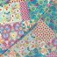 Satin Samt Blumen-Patchwork - helllila