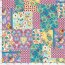 Satin Samt Blumen-Patchwork - helllila