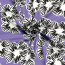 Baumwollsatin Kritzel Blumen - lavendel