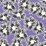 Baumwollsatin Kritzel Blumen - lavendel
