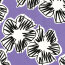 Baumwollsatin Kritzel Blumen - lavendel